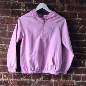 Puma pink rain jacket (12-14 years)